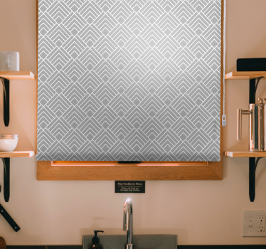Light grey lines in zig zag Nordic roller blind - TenStickers