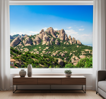 Living room roller blind montserrat cathedral mountain - TenStickers