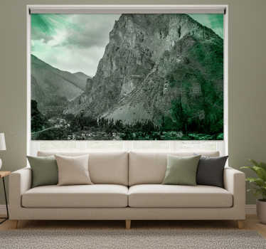 Living room roller blind ollantaytambo design - TenStickers