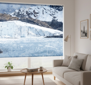 Living room roller blind pastoruri glacier design - TenStickers