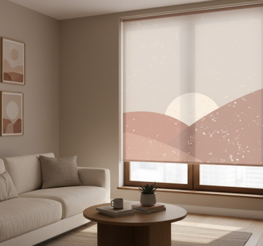 Living room roller blind sunrise wall art - TenStickers
