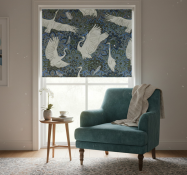 Living room roller blind with oriental ornaments - TenStickers