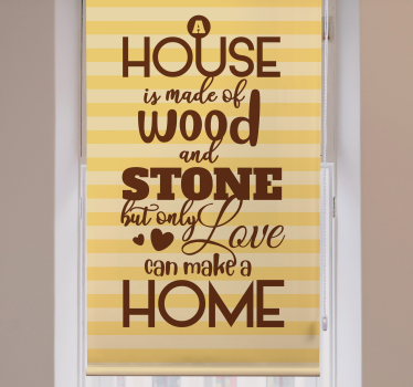 Long deep quote Dining room window blind - TenStickers