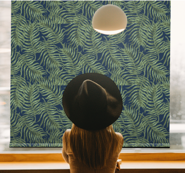 Lush Fern Pattern flowers and plants roller blind - TenStickers