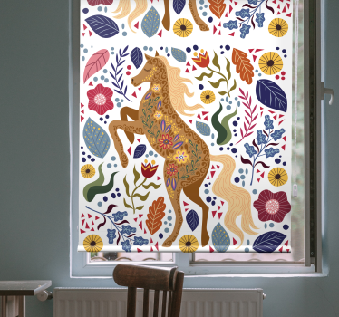 Majestic Horse Silhouette animal roller blind - TenStickers