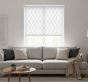 Modern roller blind in grey geometric design - TenStickers
