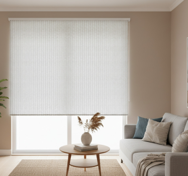 Modern roller blind in grey zigzag abstract design - TenStickers