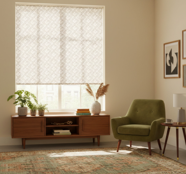 Modern roller blind mid-century style design - TenStickers