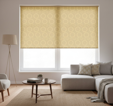 Modern roller blind with gold hexagon patterns - TenStickers