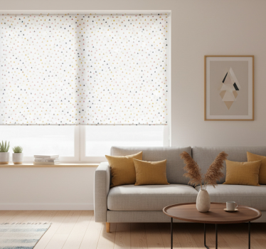Modern roller blind with minimal triangle pattern - TenStickers