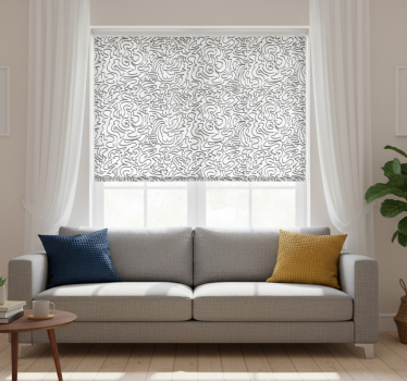 Modern roller blind with wind-inspired designs - TenStickers