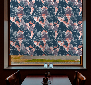 Mountain and rivers scandinavian roller blind - TenStickers