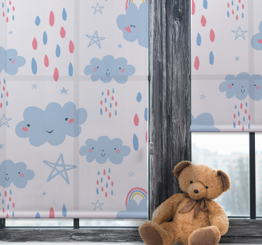 Multicolor rain Cloud roller blind - TenStickers
