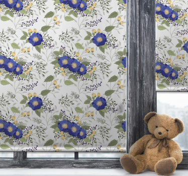 Multiflowers Classic roller blind - TenStickers