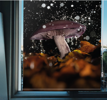 Mushroom with Splash roller blind - TenStickers