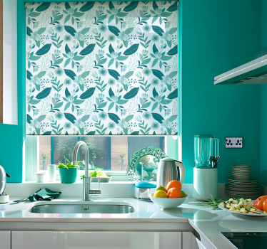 Nordic style flora scandinavian roller blind - TenStickers