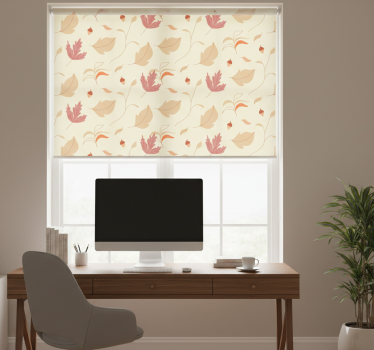 Office roller blind autumn leaves design - TenStickers
