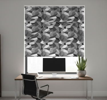 Office roller blind black and white triangles - TenStickers