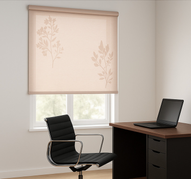 Office roller blind in pink-beige sheer - TenStickers