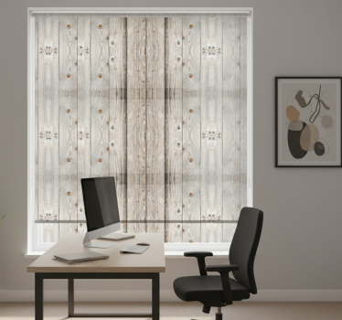 Office roller blind in white pine wood effect - TenStickers