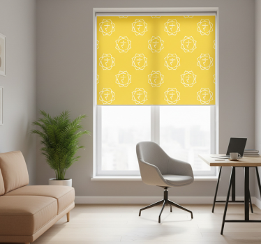 Office roller blind solar plexus chakra design - TenStickers