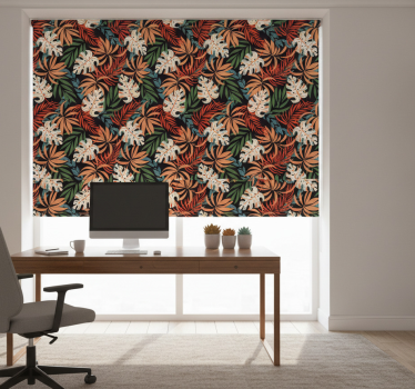 Office roller blind tropical plants jungle vibe - TenStickers