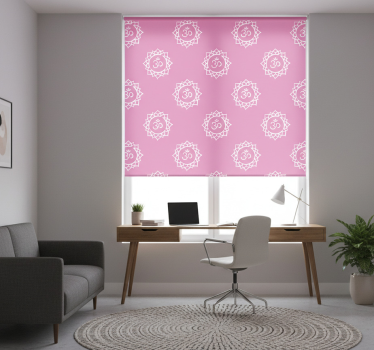 Office roller blind with beautiful crown chakra symbol - TenStickers