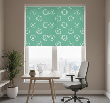 Office roller blind with beautiful heart chakra design - TenStickers