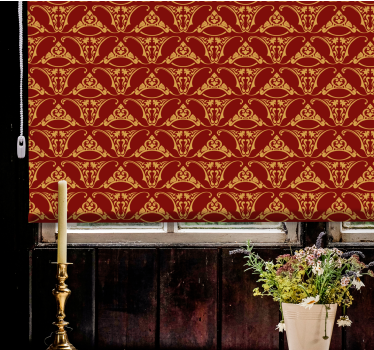 Ornate Traditional Pattern rustic roller blind - TenStickers
