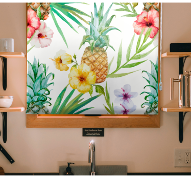 Painted pineapple Fruit and vegetable roller blind - TenStickers