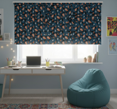 Papaya and plants teenage bedroom roller blind - TenStickers