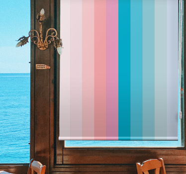 Pastel colors shades color block Living room roller blind - TenStickers