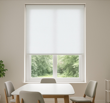 Pearly white semi-translucent  dining room roller blind - TenStickers