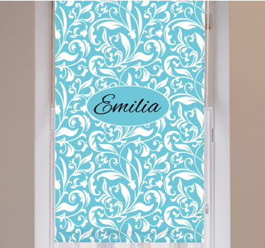 Personalized flower motif flower roller blind - TenStickers