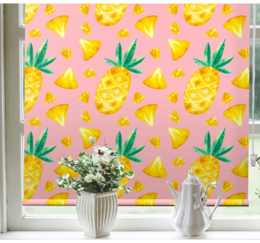Pineapple Pattern Delight fruit and vegetable roller blind - TenStickers