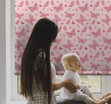Pink Butterflies kids blind - TenStickers