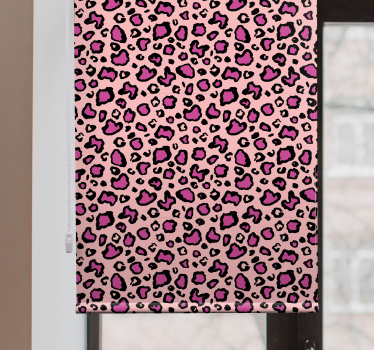 Pink Leopard Print animal roller blind - TenStickers