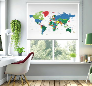political cartography World map blind - TenStickers