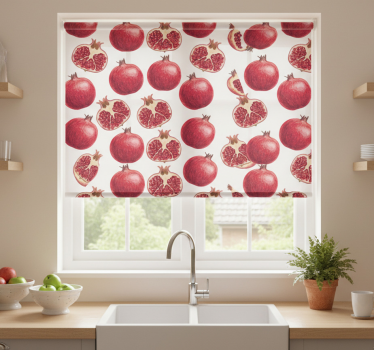 Pomegranate abundance kitchen roller blind - TenStickers