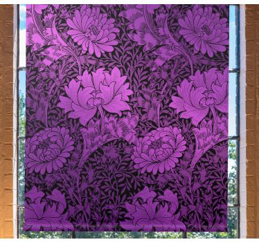 Purple chrysanthemum Master bedroom window blind - TenStickers