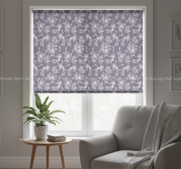Purple roller blind lilac floral design - TenStickers