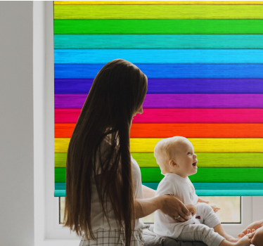 Rainbow horizontal pattern Blind art - TenStickers