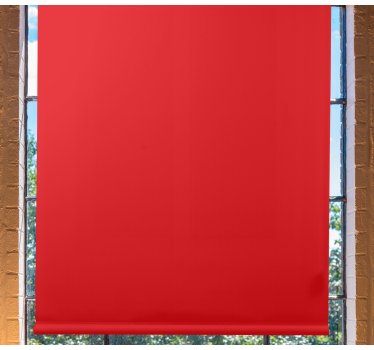 Red color  Living room roller blind - TenStickers