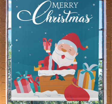 Santa Claus surrounded original roller blind - TenStickers