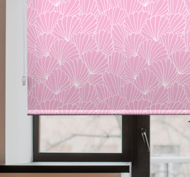 Pink shell pattern animal roller blind - TenStickers