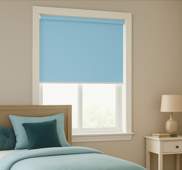 Sky blue colour teenage bedroom roller blind - TenStickers
