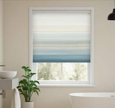 Soft blue gradient bathroom roller blind - TenStickers