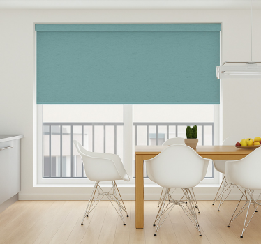 Teal blue monocolour scandinavian roller blind - TenStickers