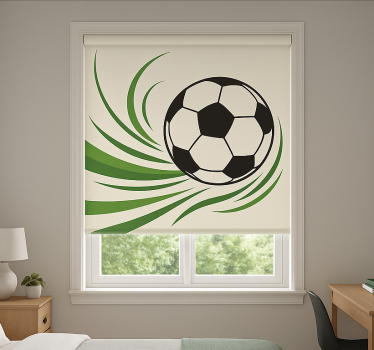 Teenage bedroom roller blind football design - TenStickers