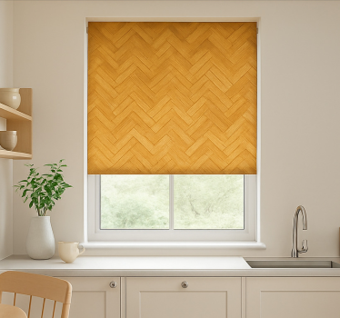 Texture and pattern roller blind interlocking oak design - TenStickers